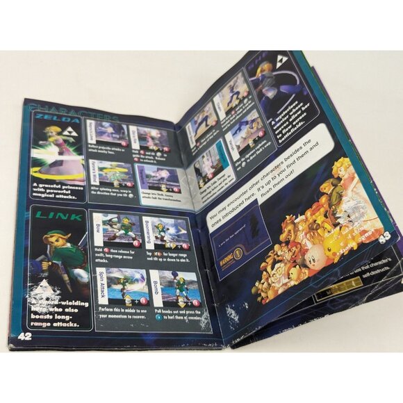 Super Smash Bros. Melee Nintendo Game cube MANUAL Booklet Only - Picture 7 of 8